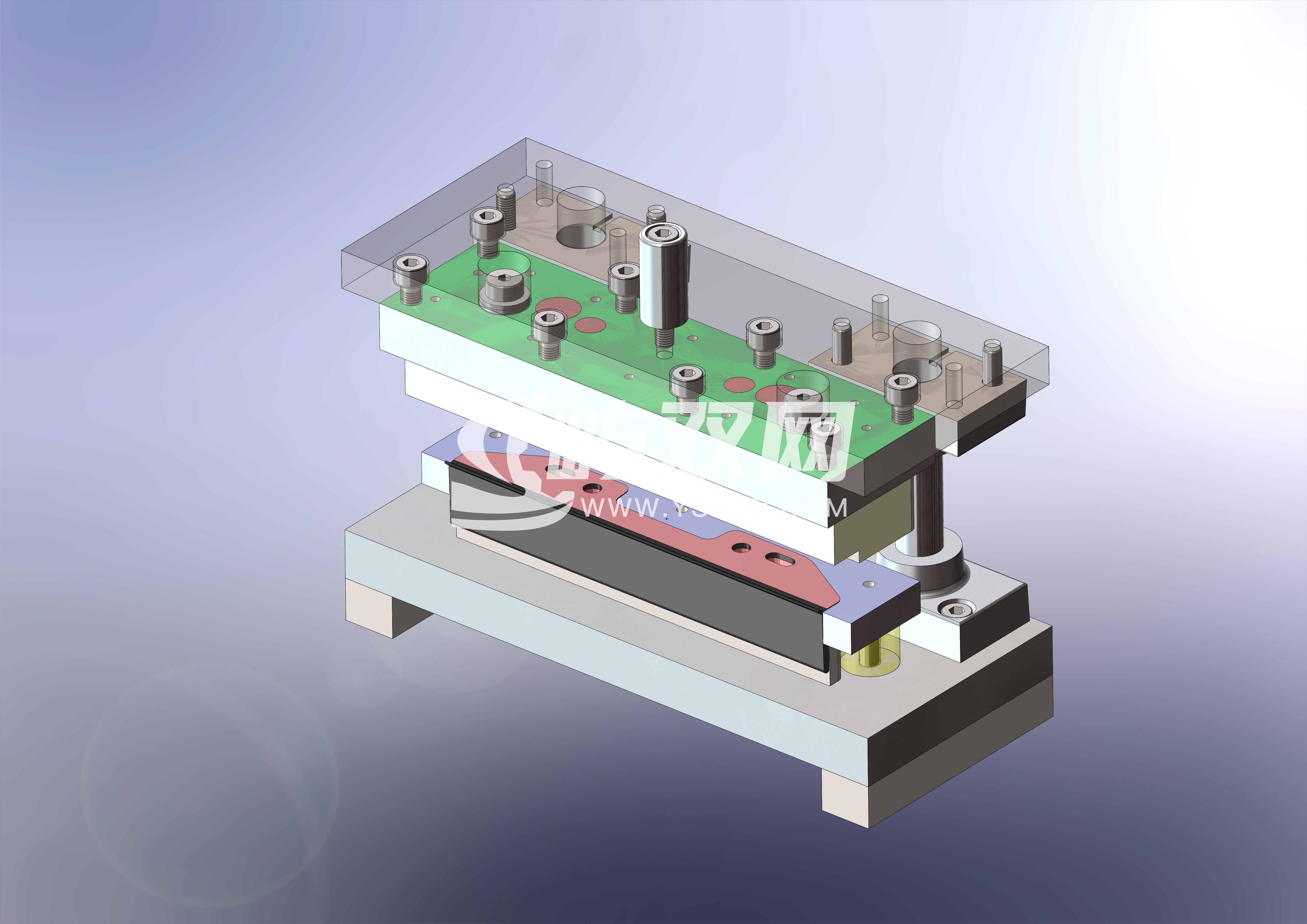切边和冲孔模-L形件