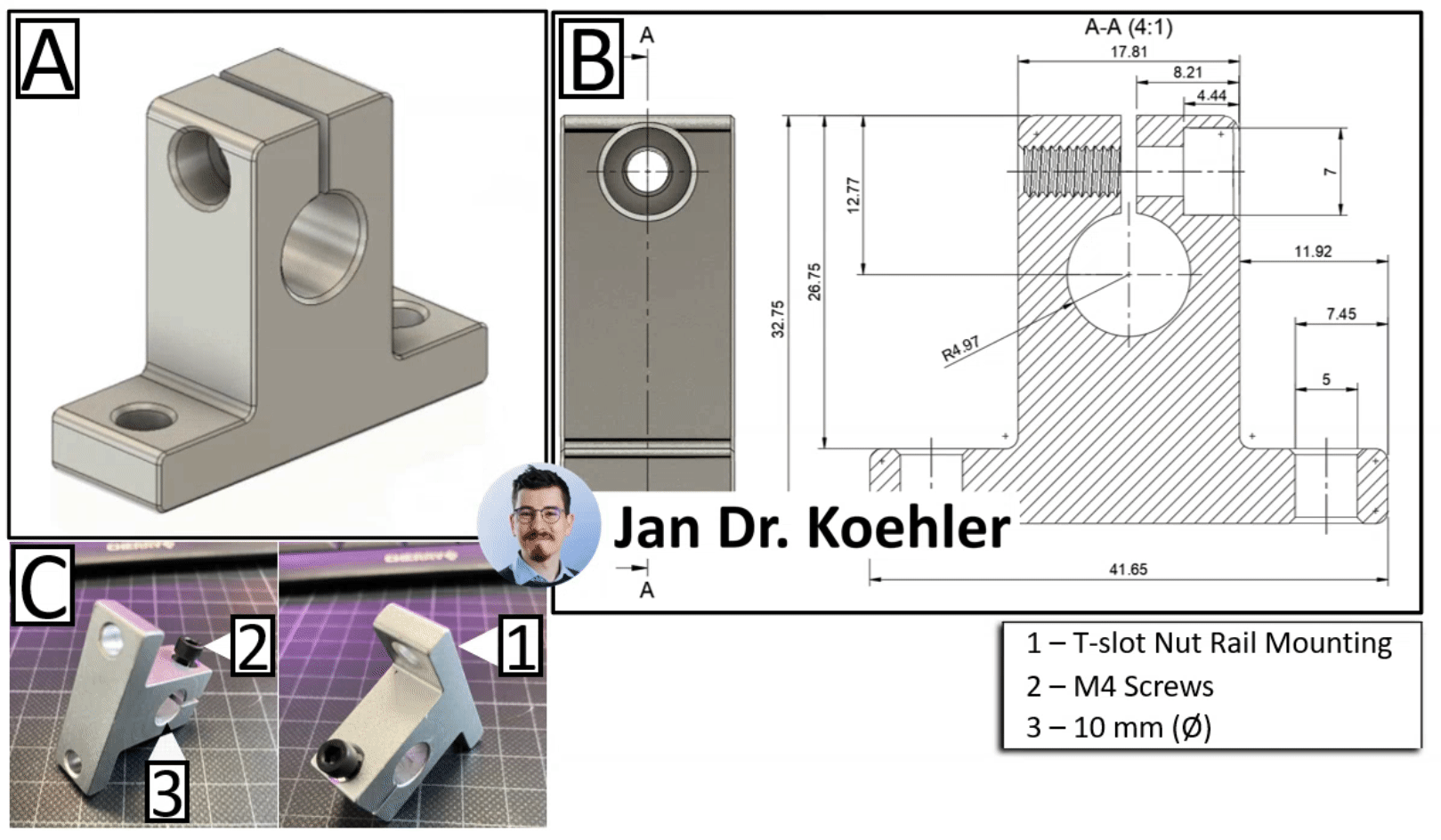LM10UU直线导轨T型槽