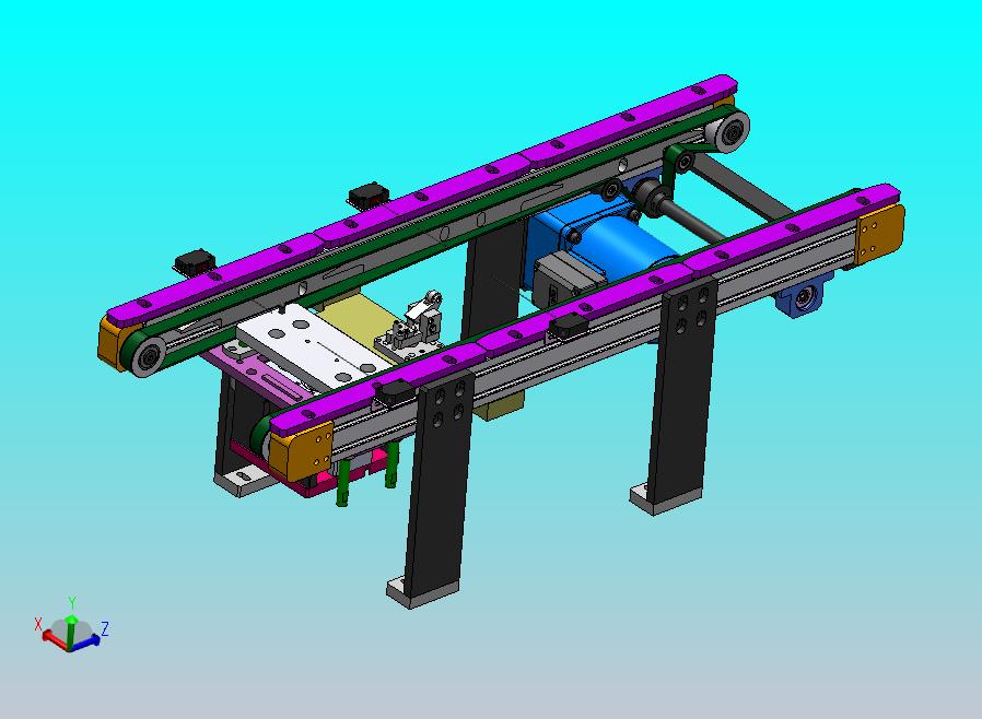 中间顶升机构双带皮带机