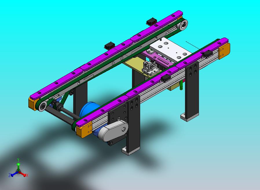 中间顶升机构双带皮带机