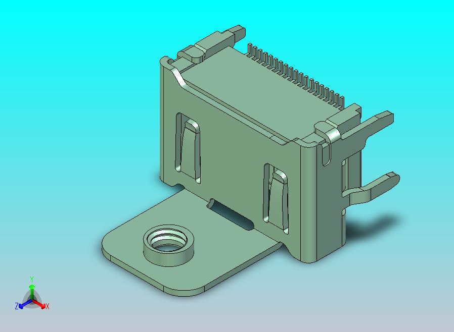 HDMI带法兰带螺丝