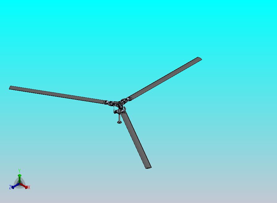 少油法兰衬套全铰接直升机旋翼组件 6.72米