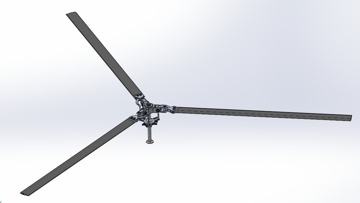少油法兰衬套全铰接直升机旋翼组件 6.72米