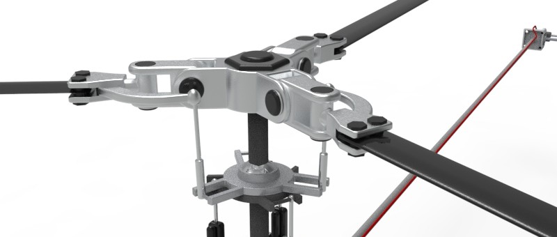 少油法兰衬套全铰接直升机旋翼组件 6.72米