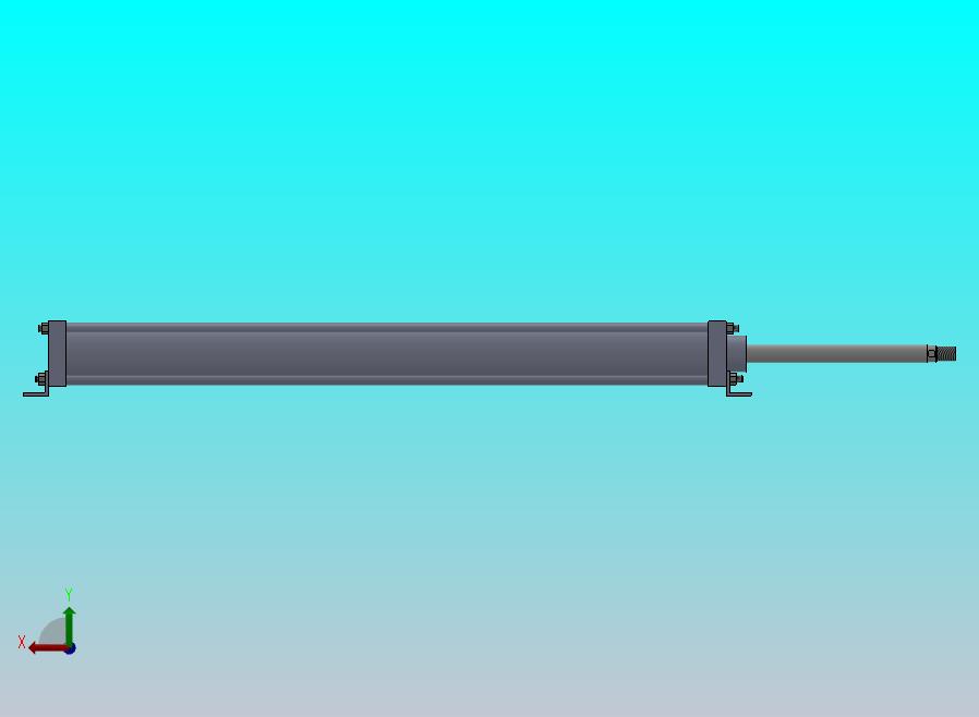 拉杆气动缸（带前后脚架安装）100x32x1100毫米