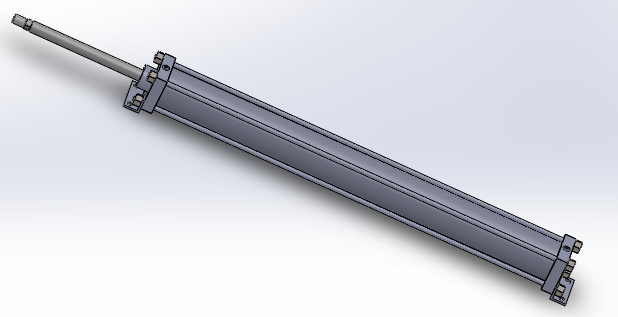 拉杆气动缸（带前后脚架安装）100x32x1100毫米