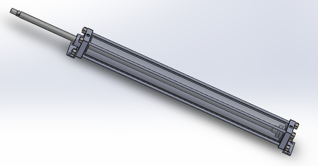 拉杆气动缸（带前后脚架安装）100x32x1100毫米