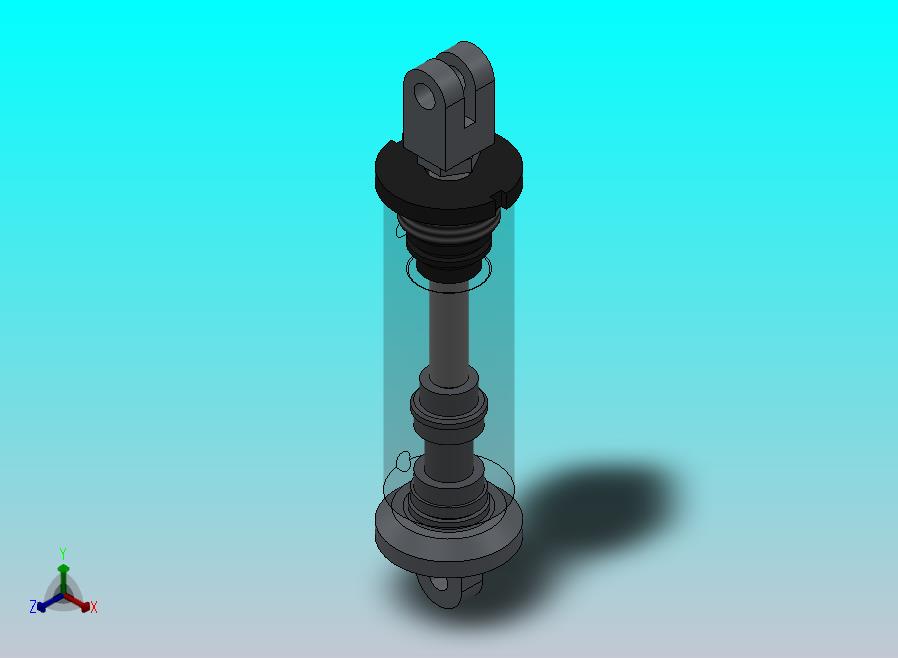 焊接式液压缸（带端盖孔眼）25x12x40.8毫米