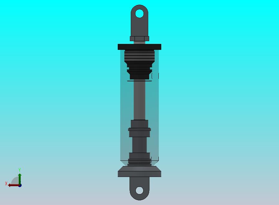 焊接式液压缸（带端盖孔眼）25x12x40.8毫米