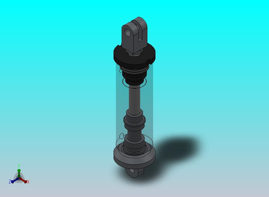 焊接式液压缸（带端盖孔眼）25x12x40.8毫米