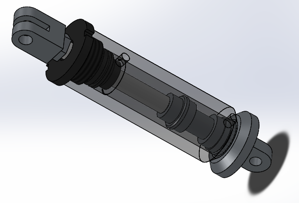 焊接式液压缸（带端盖孔眼）25x12x40.8毫米