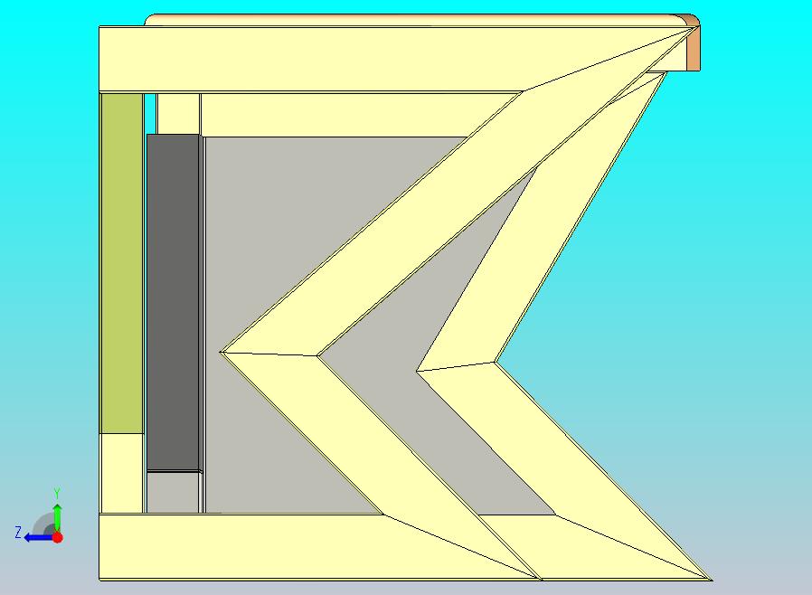 精美长木桌模型