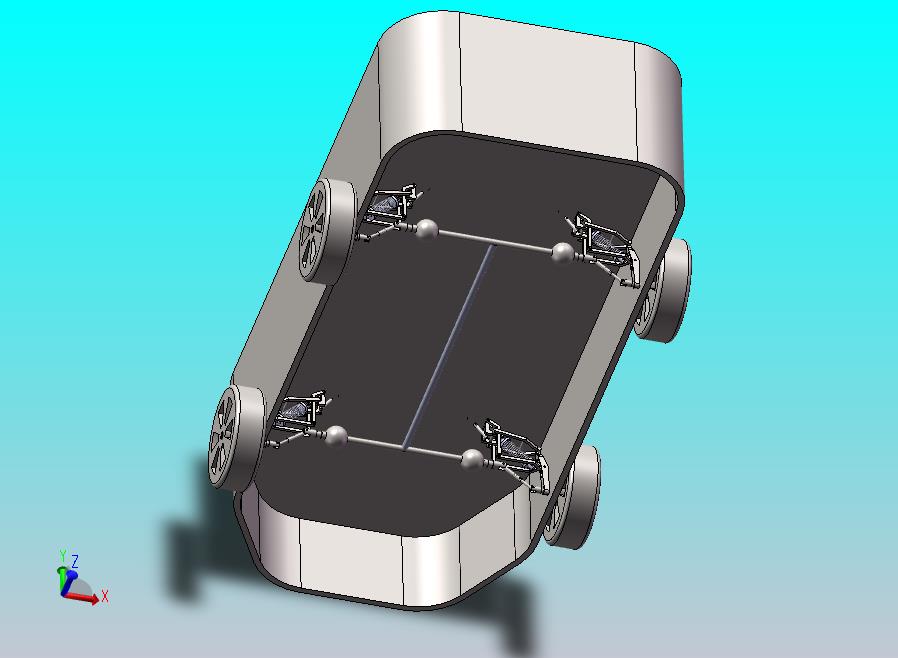 两栖车辆车轮收放装置三维