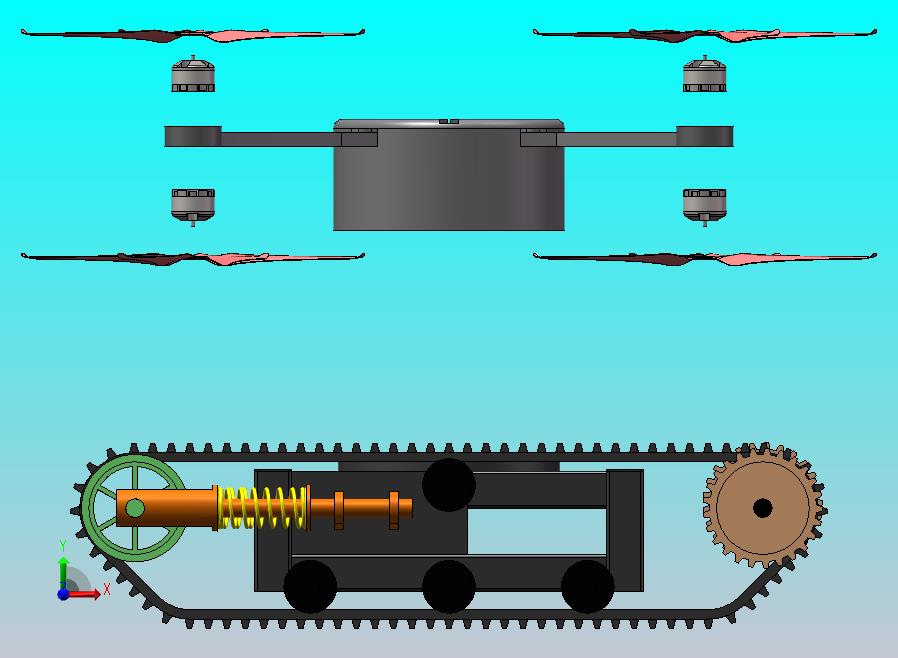 履带无人机三维
