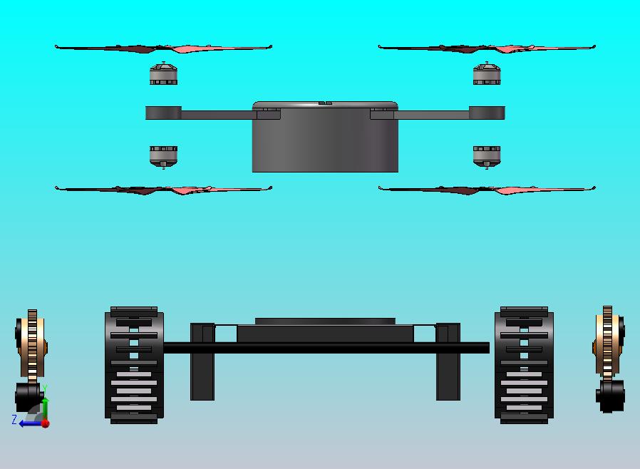 履带无人机三维