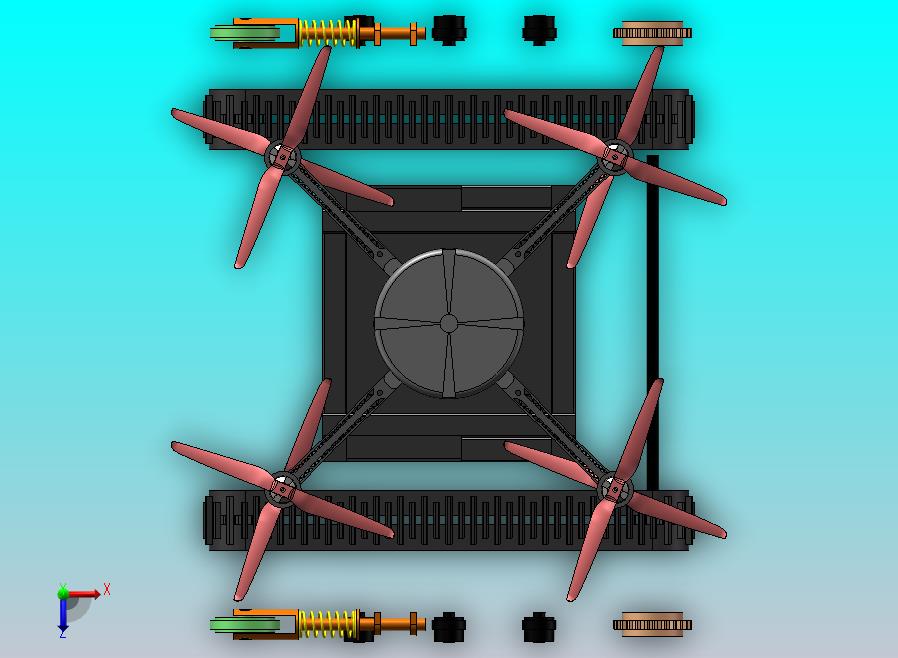 履带无人机三维