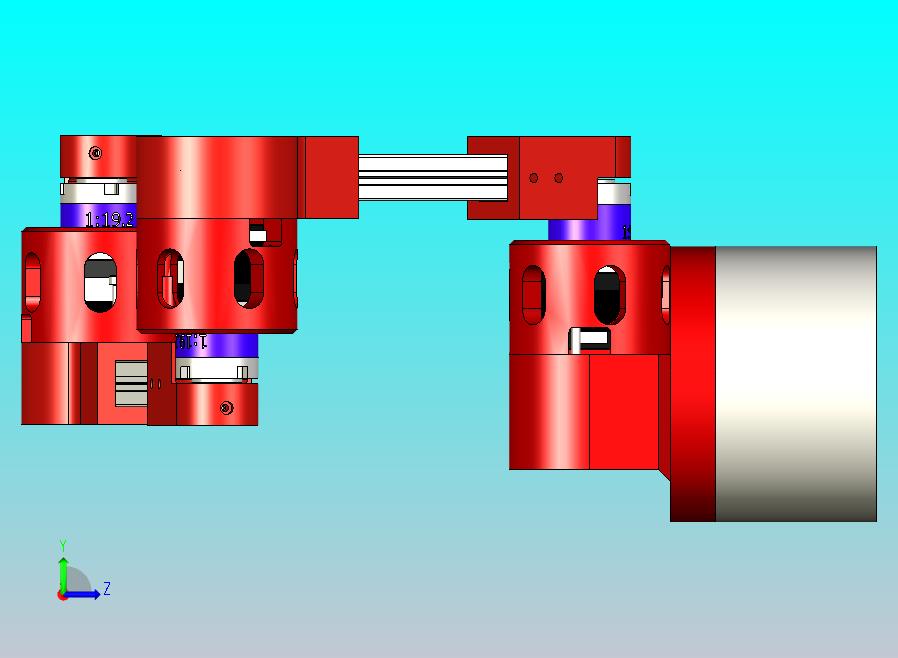 配备Nema17电机和行星齿轮箱的拟人机器人