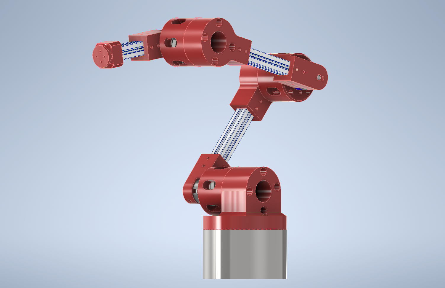 配备Nema17电机和行星齿轮箱的拟人机器人