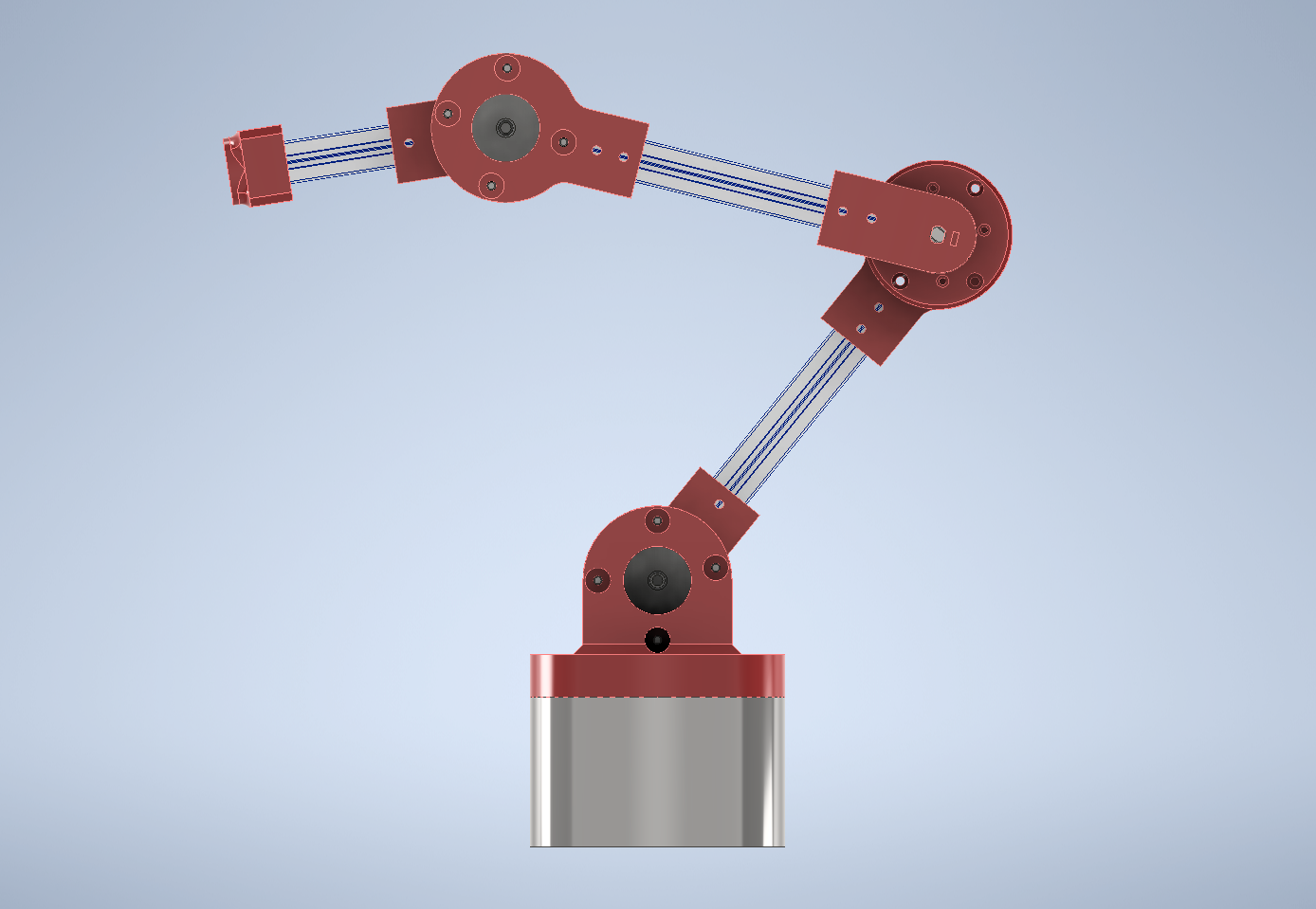 配备Nema17电机和行星齿轮箱的拟人机器人