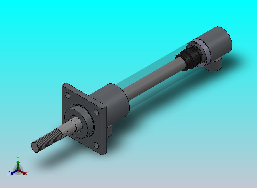 焊接式液压缸（杆端安装）25x16x124 mm