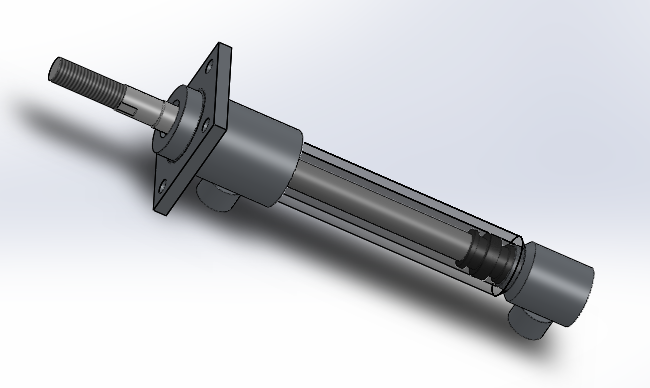 焊接式液压缸（杆端安装）25x16x124 mm