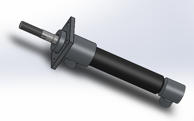 焊接式液压缸（杆端安装）25x16x124 mm