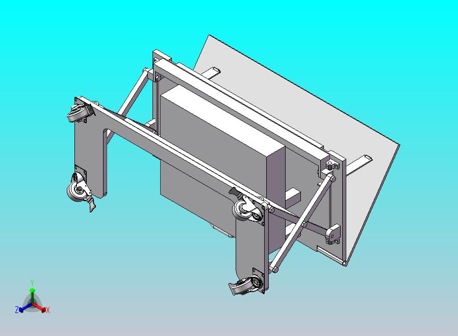 升降桌子三维模型