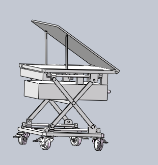 升降桌子三维模型