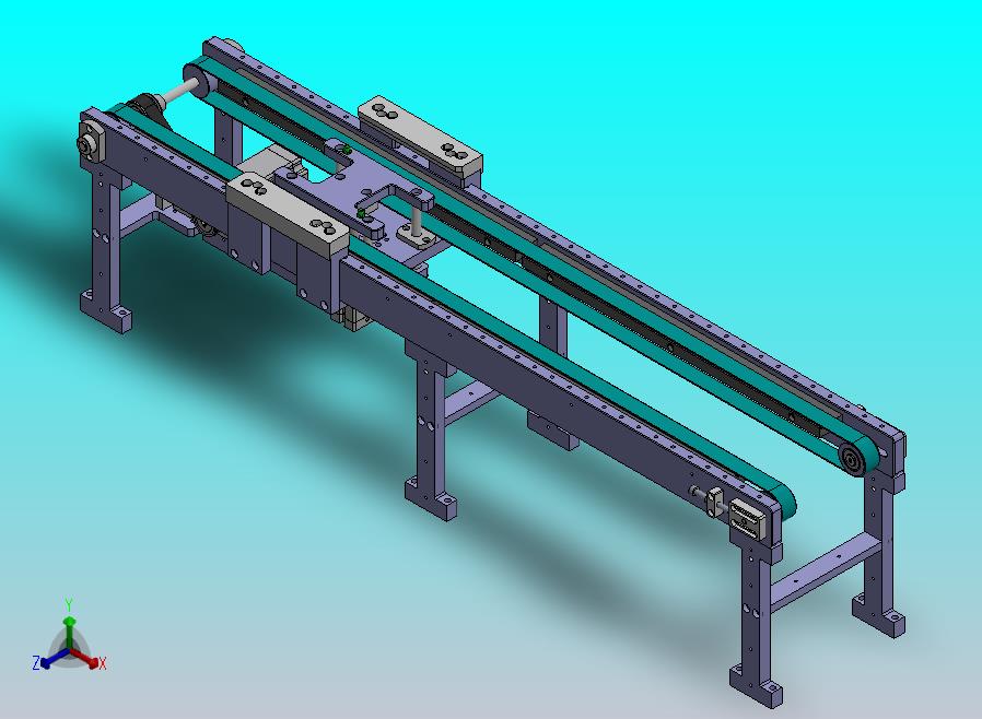 适用双列皮带输送机的顶升定位机构