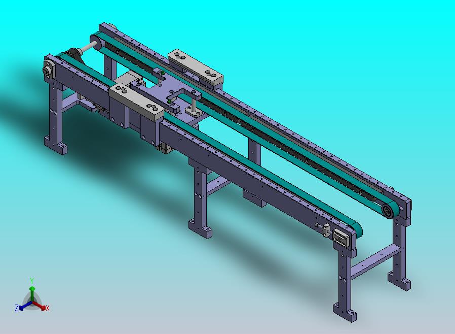 适用双列皮带输送机的顶升定位机构