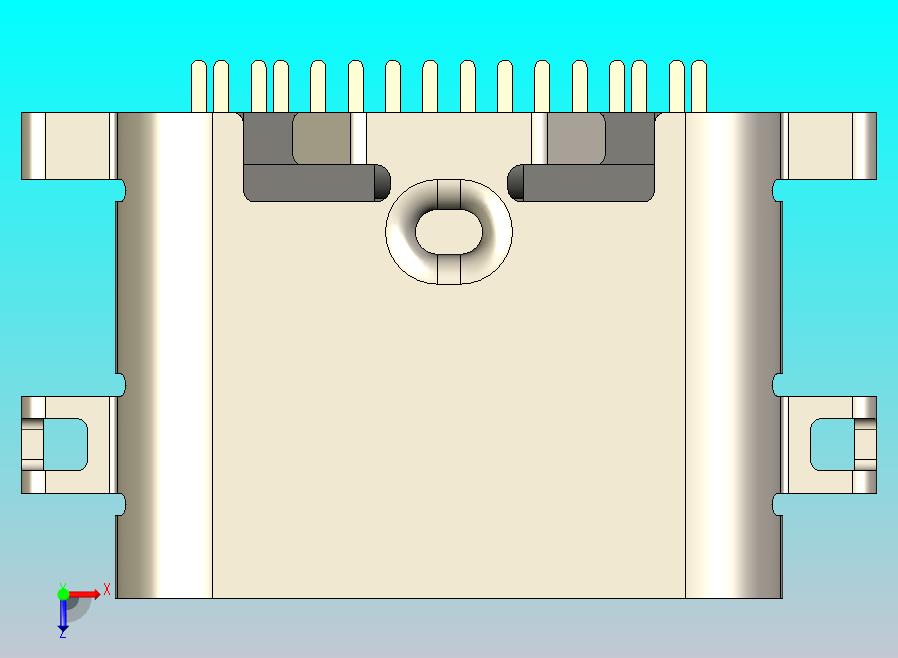USB C 连接器水平板载 1.6mm