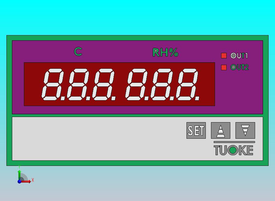 双显的空气湿度屏