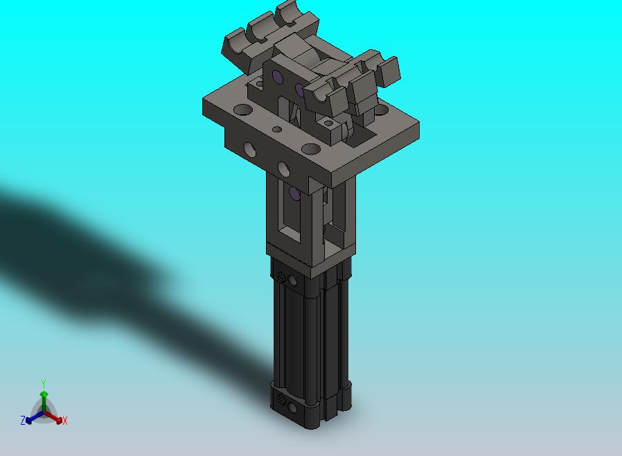 连杆机构的气动抱紧机构