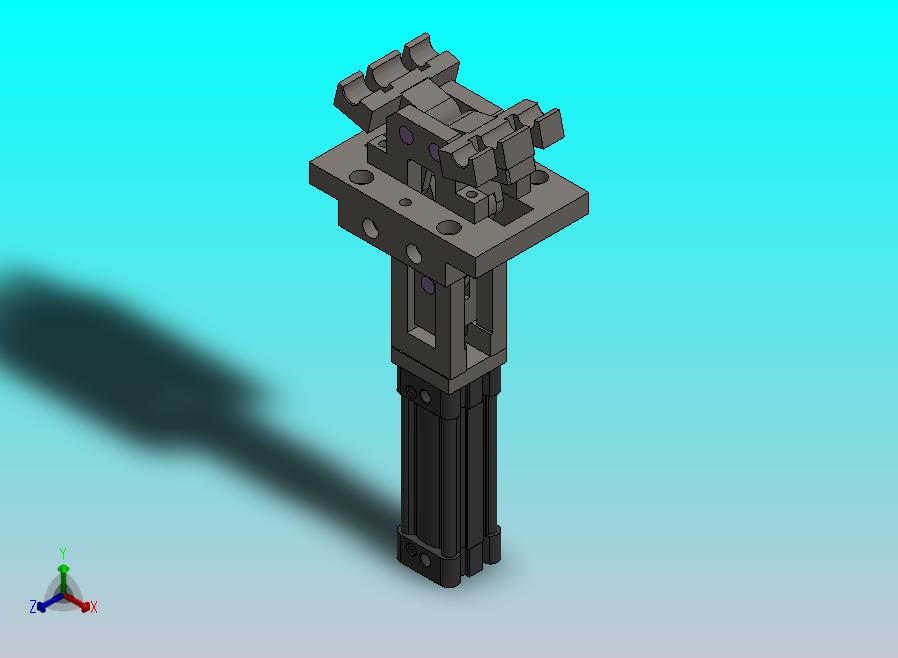 连杆机构的气动抱紧机构