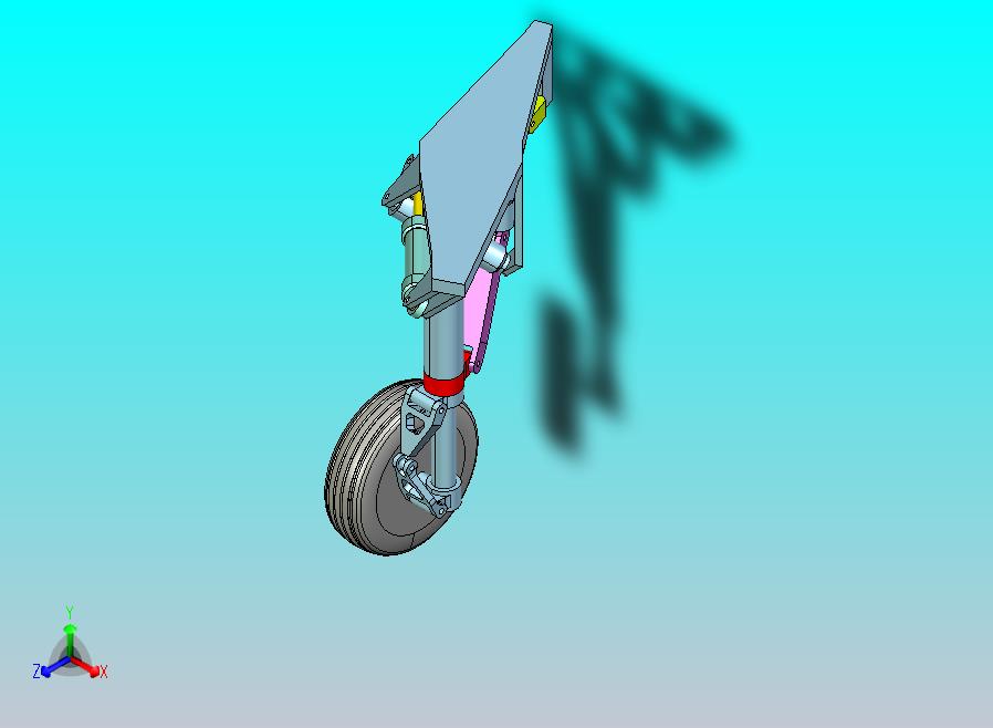 飞机落地时起落架模型