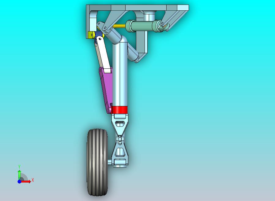 飞机落地时起落架模型