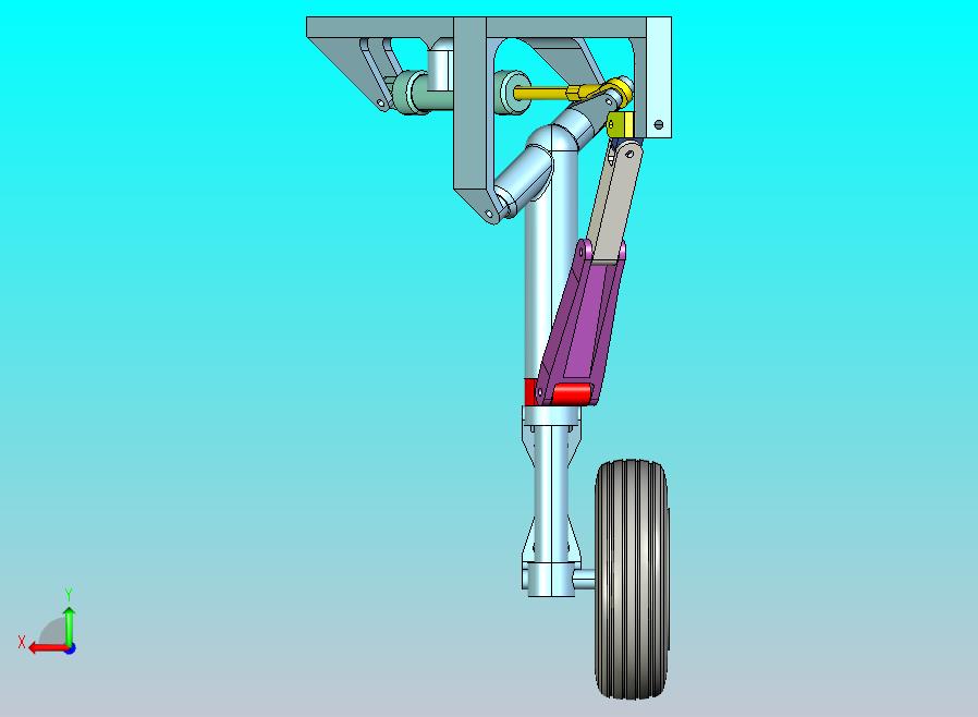 飞机落地时起落架模型