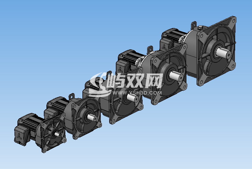 法兰安装的圆柱减速器