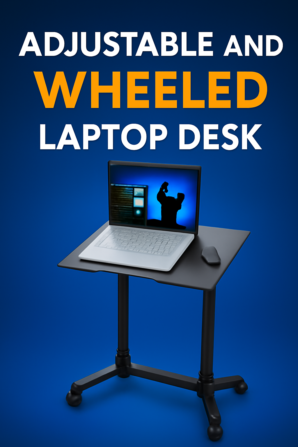 带轮笔记本支架