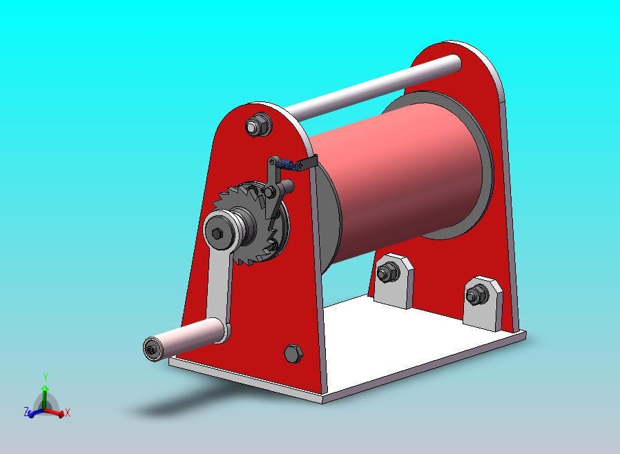 手摇线缆绷紧装置