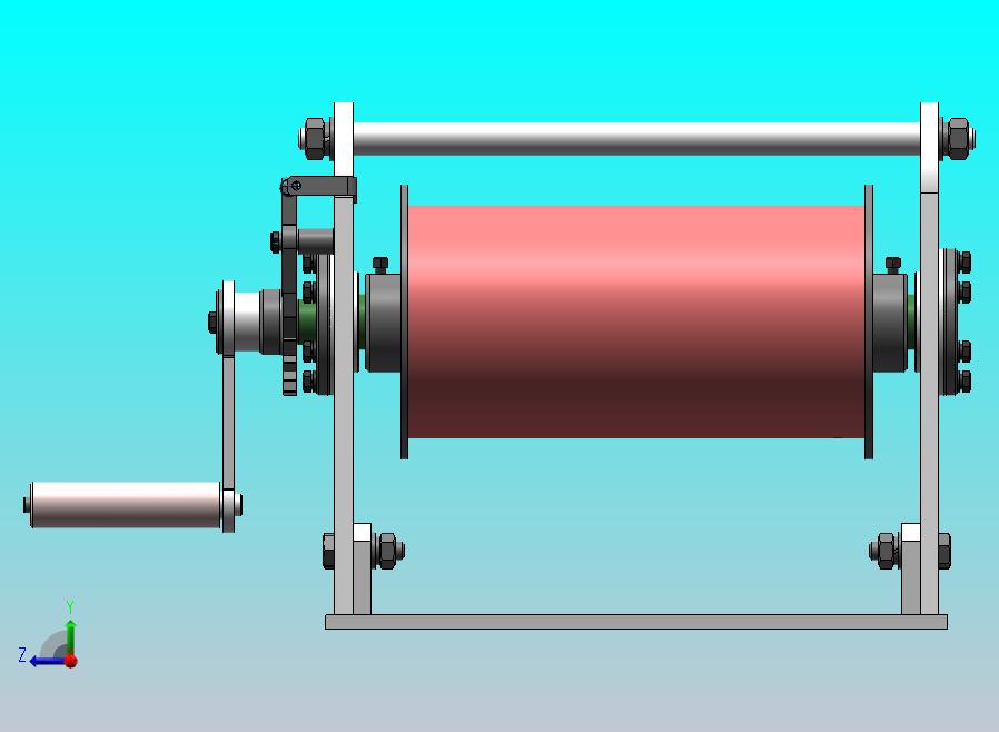 手摇线缆绷紧装置