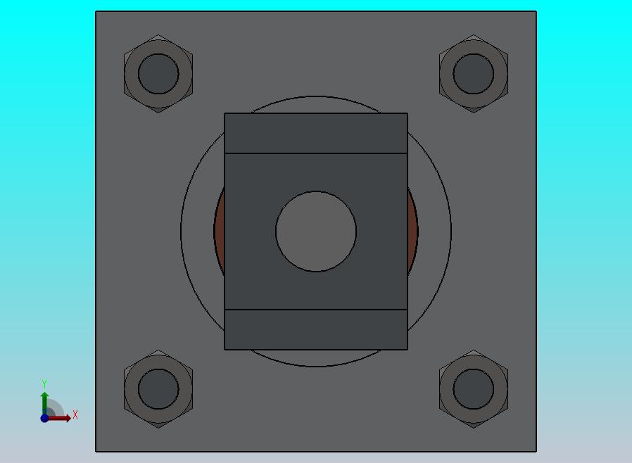 拉杆气动缸（带前端安装）50x20x26.6毫米