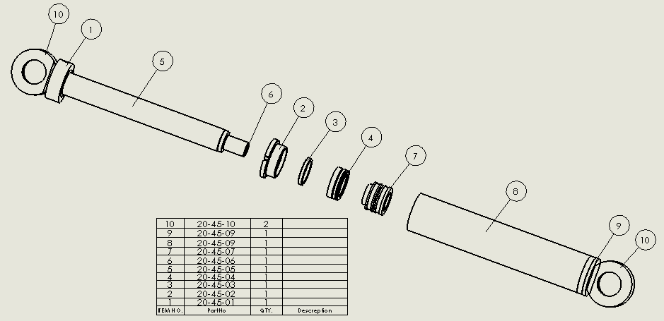 焊接式液压缸（带前后端安装法兰）70x55x340毫米