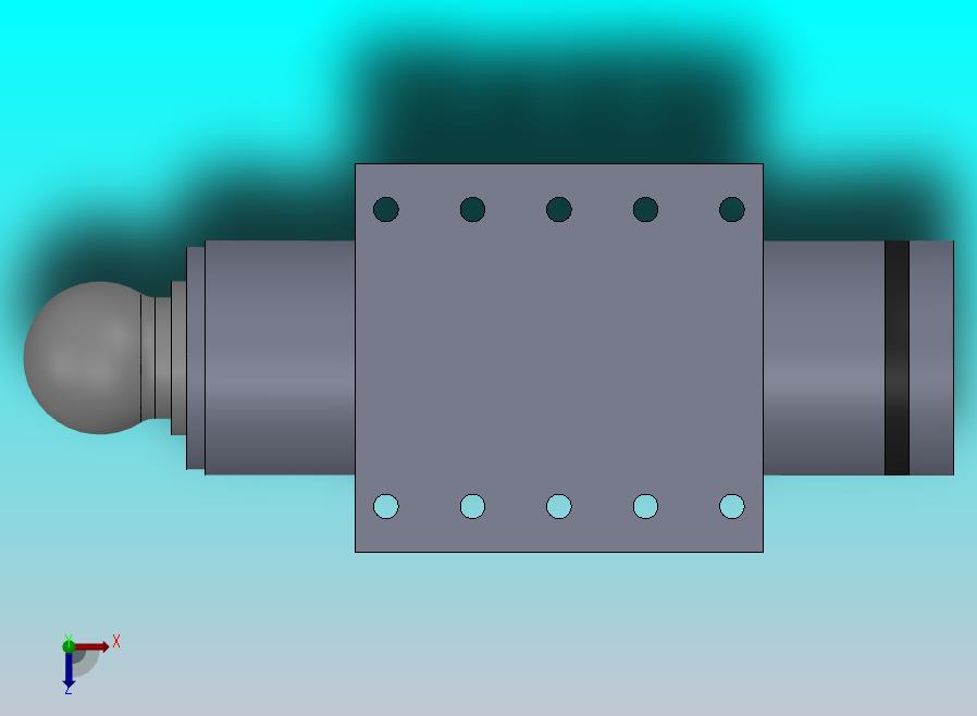 焊接式液压缸（面板安装）165x125x352毫米