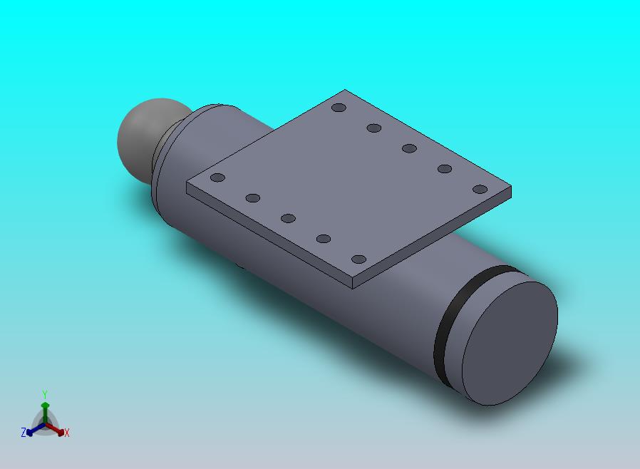 焊接式液压缸（面板安装）165x125x352毫米