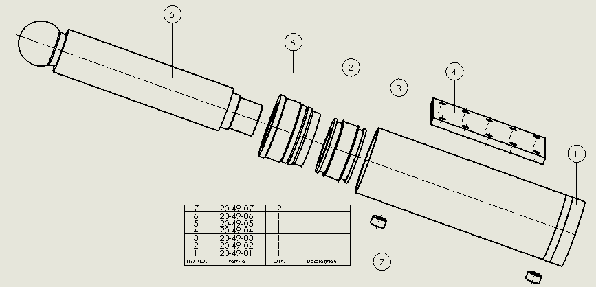 焊接式液压缸（面板安装）165x125x352毫米