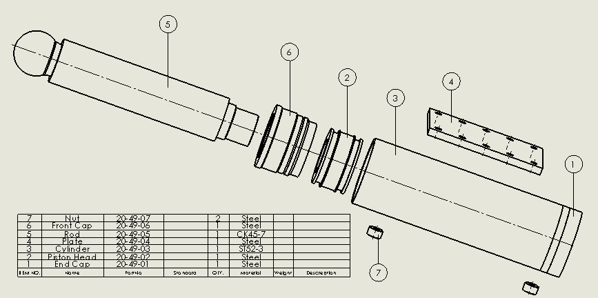 焊接式液压缸（面板安装）165x125x352毫米