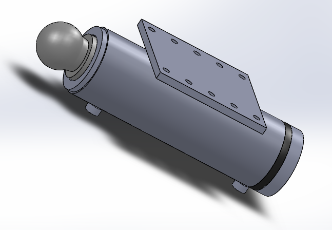 焊接式液压缸（面板安装）165x125x352毫米