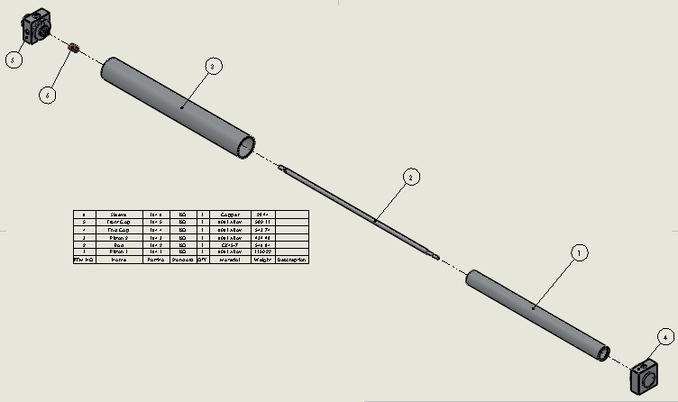 特殊气动缸（带水套冷却室）32x12x456毫米