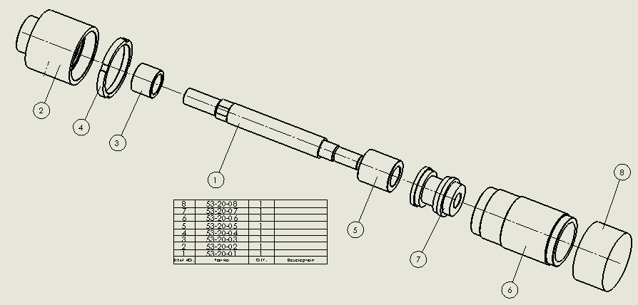螺纹型液压缸 50x25x34.8 mm